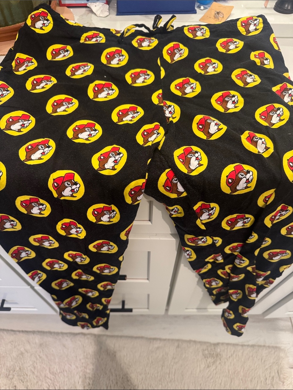 Black Logo Print Lounge Pants - Men's